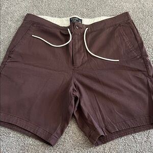 Abercrombie & Fitch Brown Shorts with White Drawstring